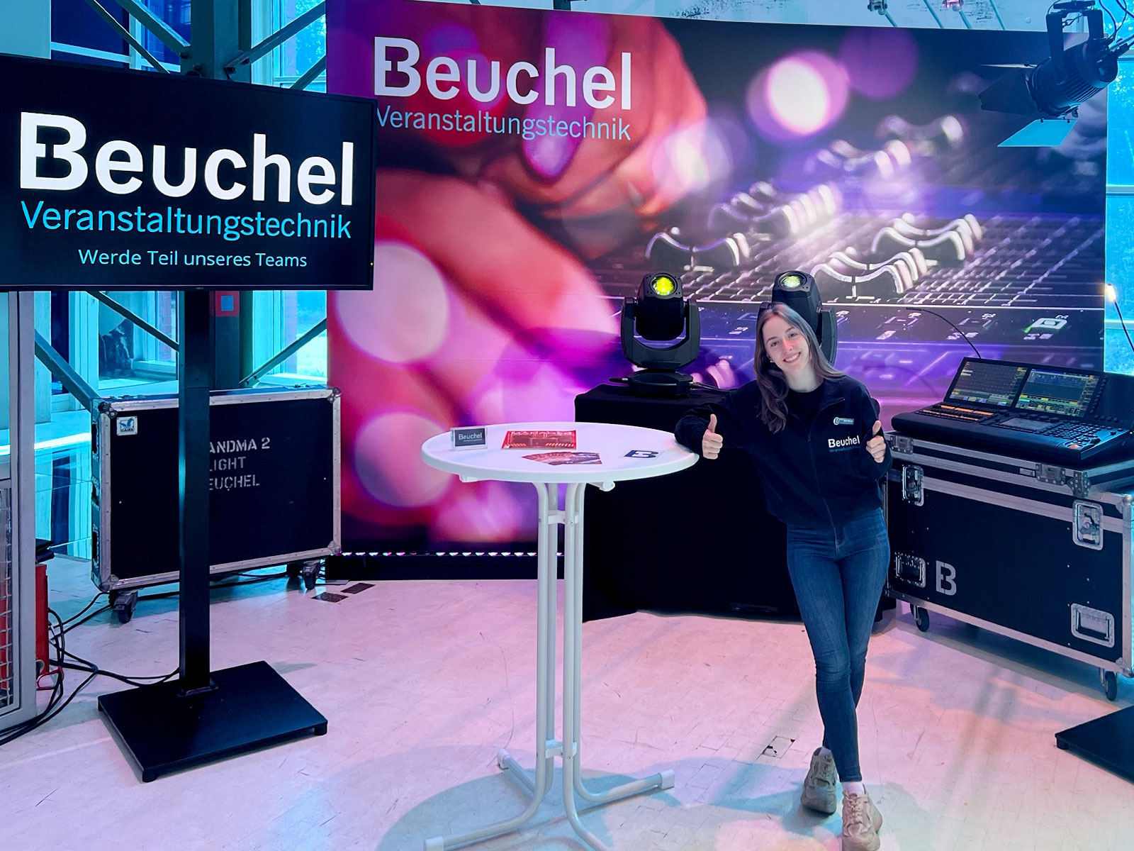 Foto: BEUCHEL Veranstaltungstechnik aus der JobVille 2024 in der DASA - Es geht um die Ausbildung