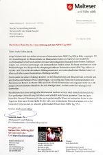 Foto & Link: Dankesbrief Malteser Hilfsdienst e.V. 